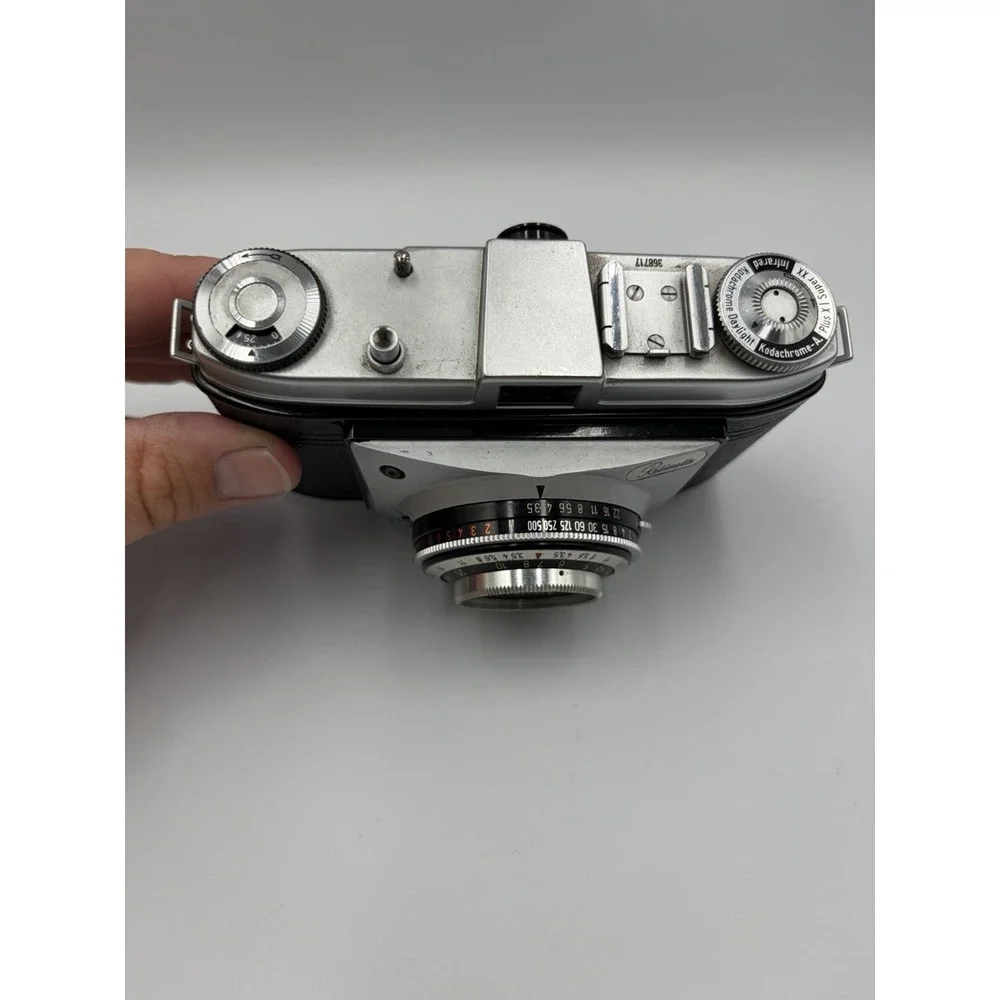 KODAK RETINETTE 35mm film Camera with Schneider Reomar 1:3.5/45mm lens Untested